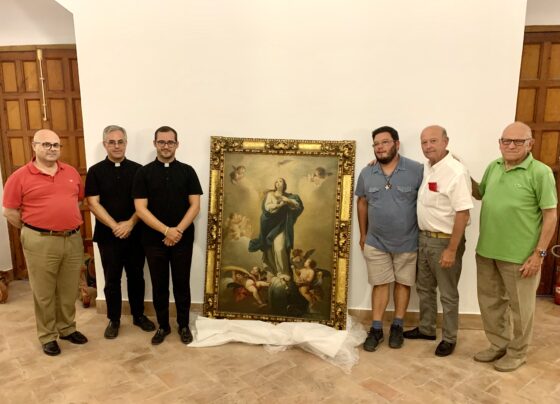 Cedido un lienzo del siglo XVIII de la Inmaculada Concepción al Obispado de Huelva